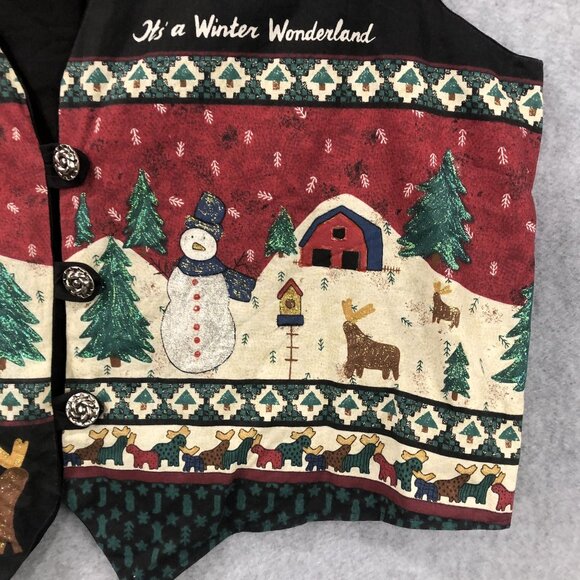 Ugly Christmas Vest homemade "Its A Winter Wonderland" Size M **NOT A SWEATER** - Picture 4 of 9